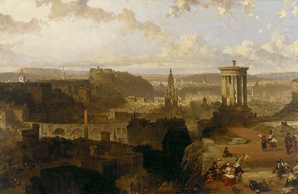 David Roberts Edinburgh from the Calton Hill china oil painting image